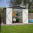 Outdoor Storage Shed, Utility Metal Tool Storage With Lockable Doors And Updated Frame Structure, Large Metal Garden Shed For Backyard, Patio Lawn-113767371-113767372