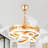 Orren Ellis 42" DIY Shade Gold Modern Ceiling Fan with Lights and Remote, Quiet and Reversible DC Motor Ceiling Fan-304772253