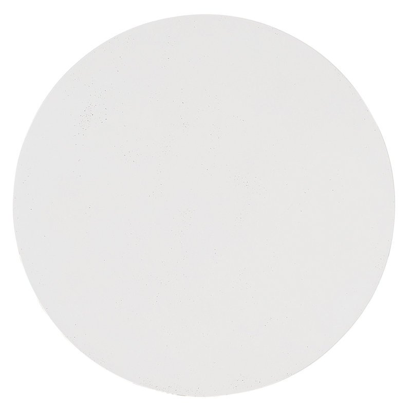 Voile White Round Stonecast Side Table with Coco Twig Base