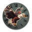Horloge murale en bois massif Worsley-1104987546