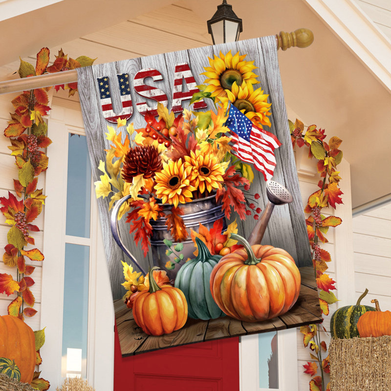 Drapeau de la maison d'automne Americana