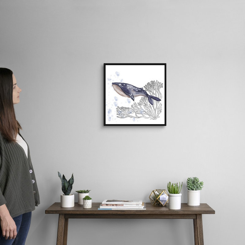 «Flying Dreams II», art mural sur toile, Cadre noir, H 18 po x l 18 po x P 2 po