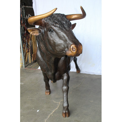 Nifao Collection Giant Bronze Bull Statue, for Homes, Parks, Commercial 102" x 36" x 63"H