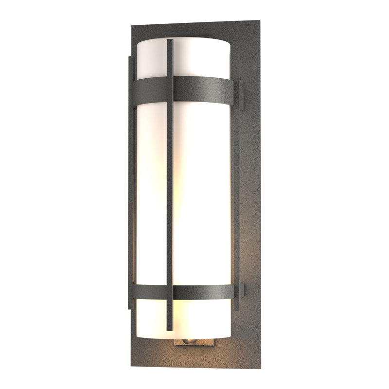 Banded Outdoor Flush Mount, Coastal Natural Iron, 25.9" H x 9.9" W x 8.1" D