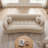 98.4" Modern Compressed Sofa, Cloud Couch 3-Seater Corduroy Sofa, No Assembly Required, Bubble Channel Tufted Couch with 2 Pillows-372505215