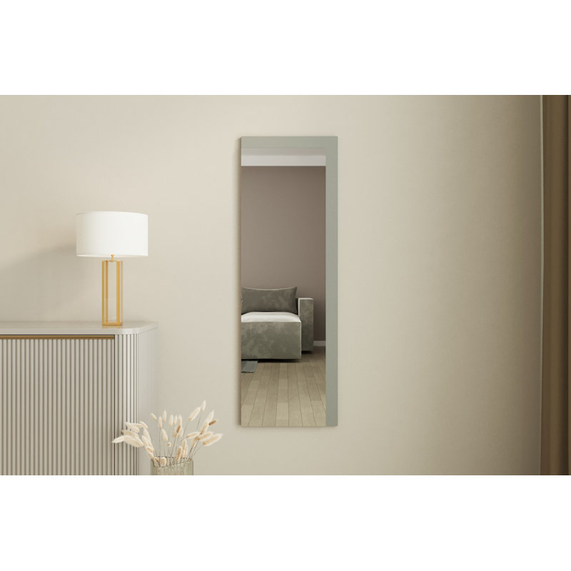 Alyze Rectangle Floor Mirror, Grey