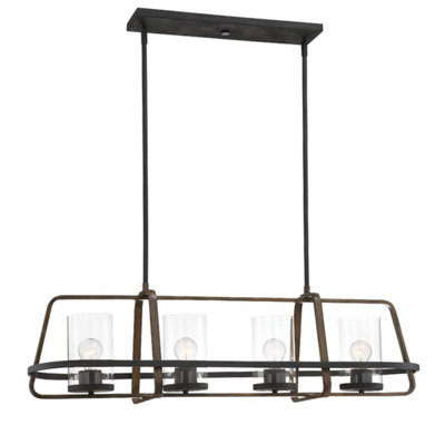 Erwien 4 - Light Forged Black Kitchen Island Pendant