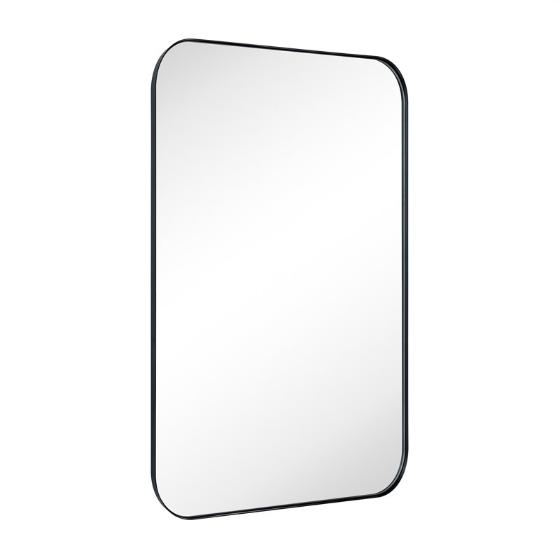 Miroir mural Josilyn, Noir mat, 48 po x 30 po