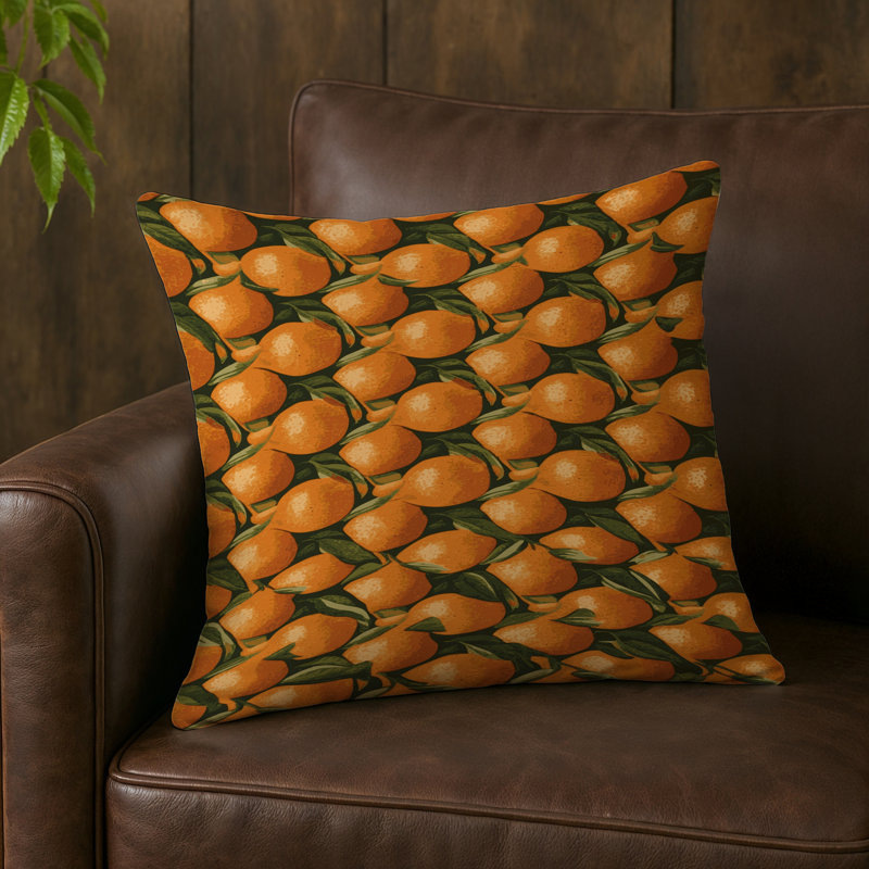 Coussin intérieur et extérieur, Carré 20 po, Clémentine