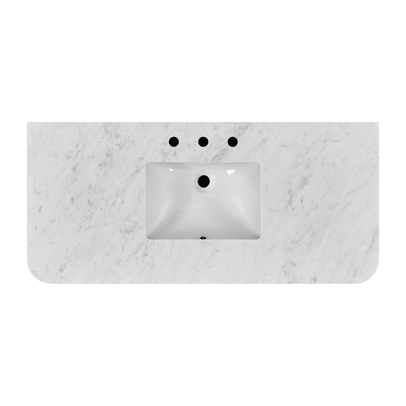 Kensington Floating Vanity 48" Single Vanity, Brown Reeded Birch