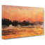 Boat Under An Orange Sunset In Abstract - Wrapped Canvas Print-55316266