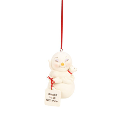 Department 56 Snowpinions Blessed to be with Mew Snowman Ornament 3.15 Inch