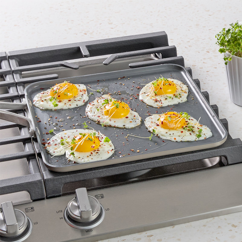 Calphalon  Premier Ceramic Nonstick 11" Square Griddle, Mushroom Gray