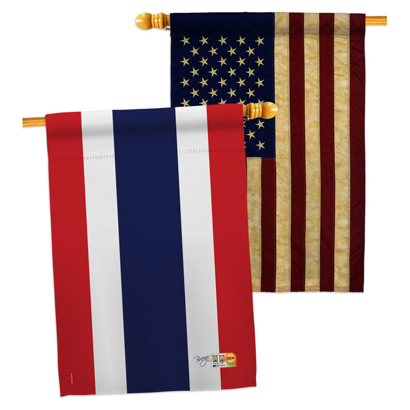 Drapeau de maison en polyester 2 côtés 3 pi 3 po x 2 pi 2 po