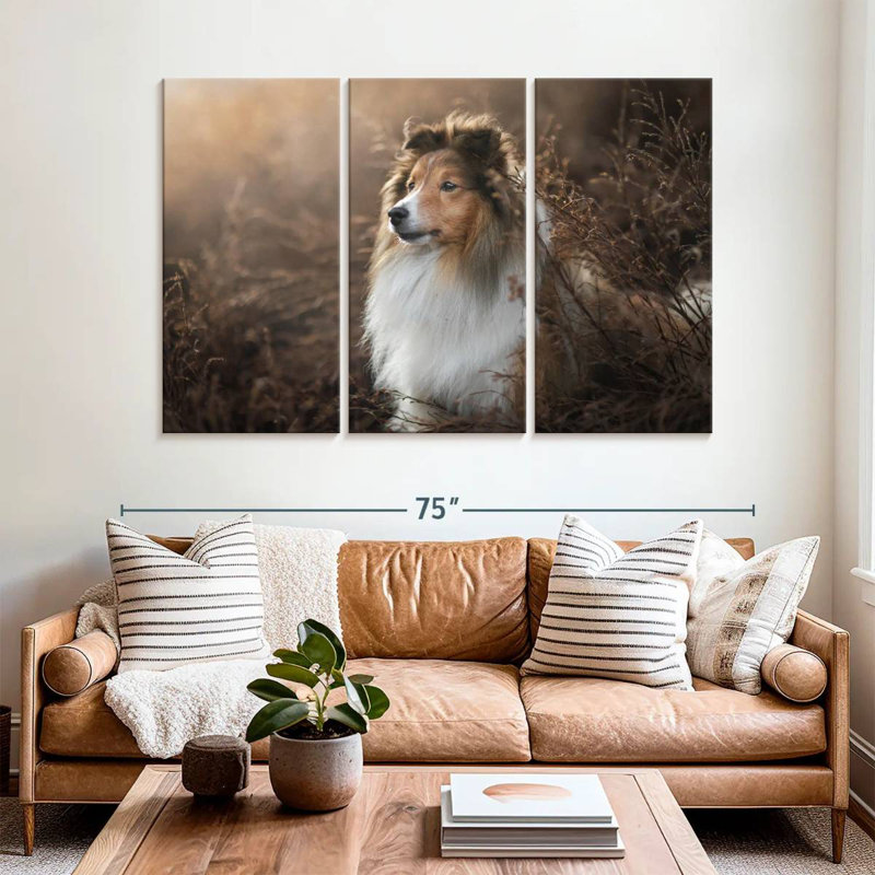 Brampt Gorgeous Sheltie Dog, 42" H x 65" W