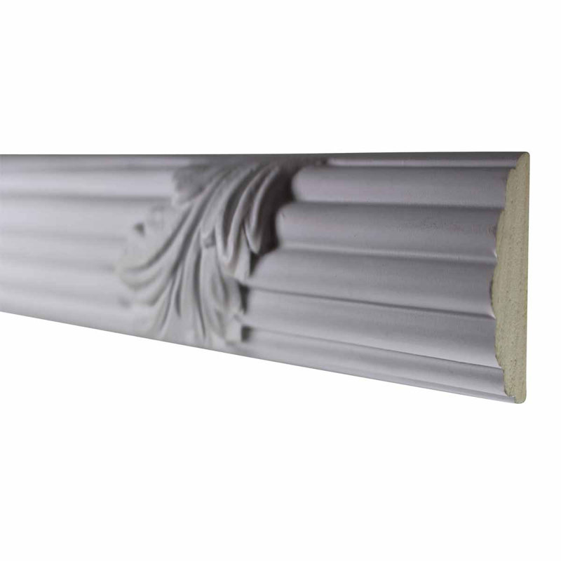 Primed White Ornate Urethane Crown Molding 77 1/2"