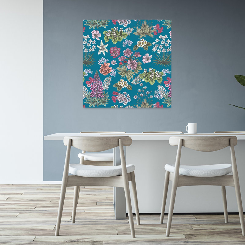 Art contemporain Art floral printanier, H 32 po x l 32 po