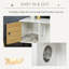 Wooden Cat House With Soft Cushion, Decorative Kitten Condo Side Table, Elevated Pet House With Storage Space