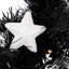Pre-Lit LED Battery Operated Black Pine Christmas Wreath - 16" - Cool White Lights