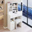 Table de coiffeuse 29,2 po avec tiroir à gauche avec tabouret rembourré, rangement multi-couches grande capacité, commode pratique-653964724