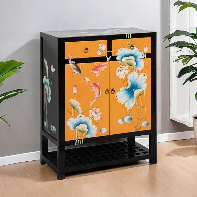 Classic Modern Painted Shoe Cabinet 12 Pair Solid Wood Shoe Storage Cabinet