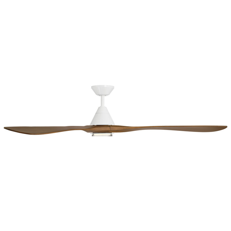 Ventilateur de plafond intelligent en bois naturel 72 po Carve avec trousse d'éclairage à DEL sélectionnable 2700K-3000K-4000K-5000K et télécommande incluse