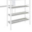 Lit Metalloft avec tablettes de rangement et bureau, lit élégant en métal avec tableau blanc