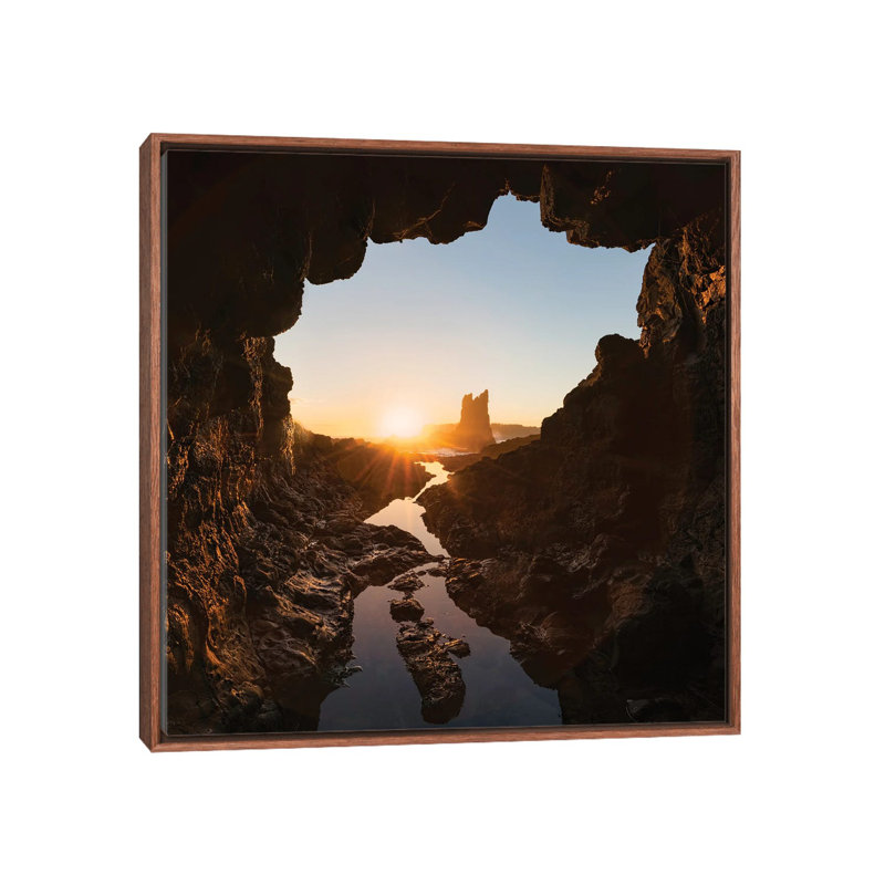Rock And Cave by Jingshu Zhu - Floater Frame Print on Canvas