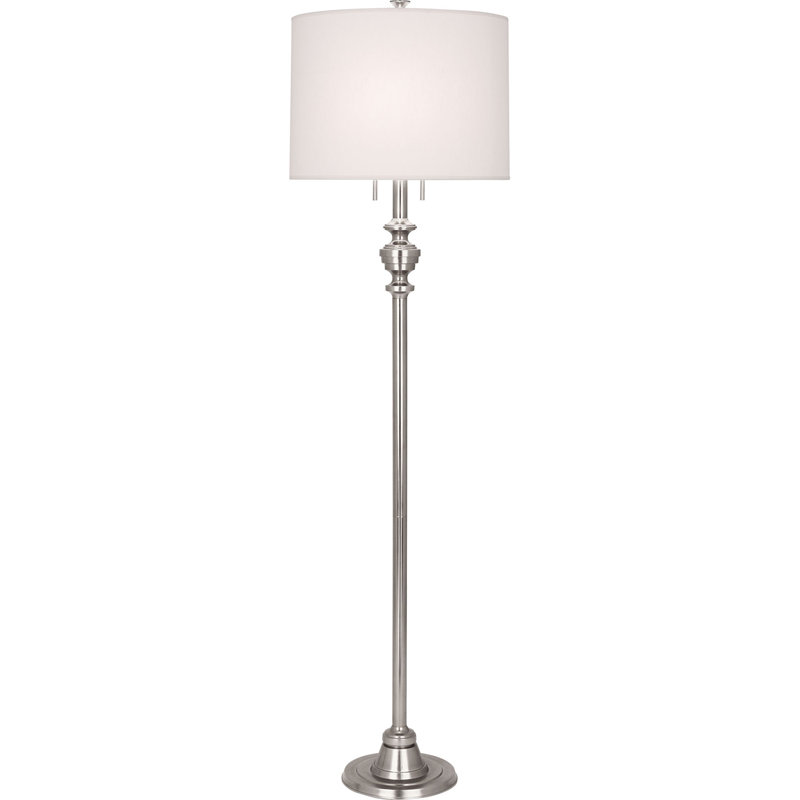 Lampe sur pied traditionnelle 65 po Arthur, Nickel poli