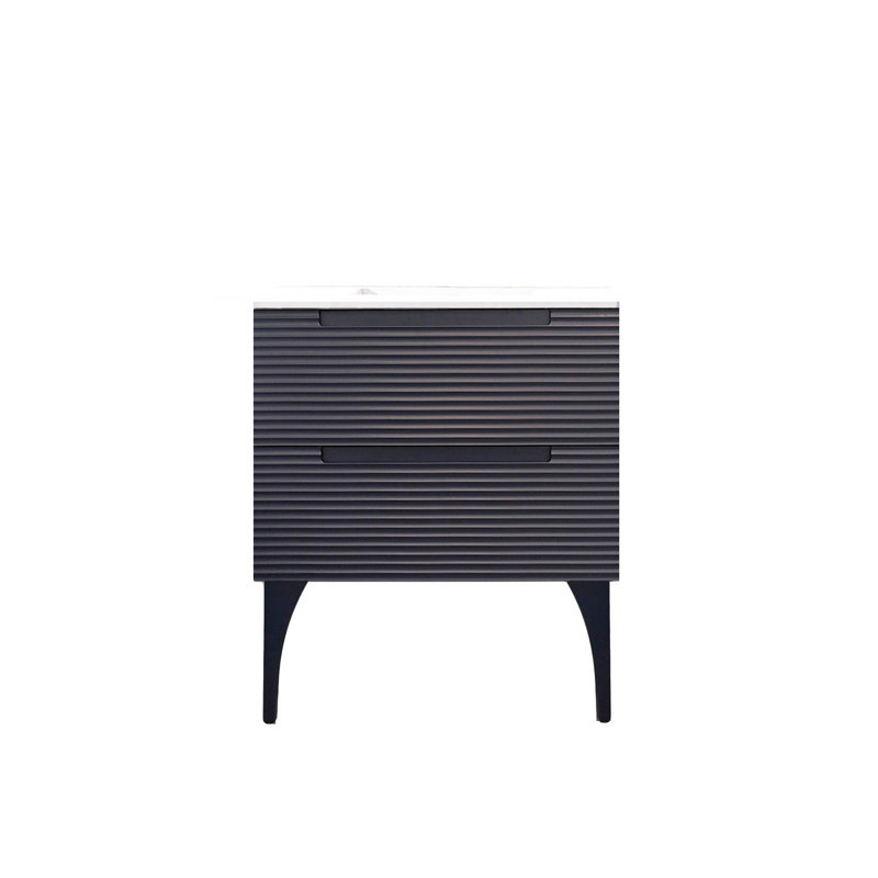 Ensemble de meuble-lavabo simple 32 po Ariyannah, Bleu marine