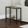 Hera Rectangular Side Table With Mirrored Shelf