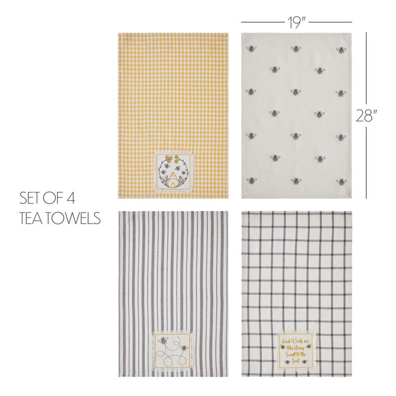 Cotton Embroidered Tea Towel Kitchen Towel
