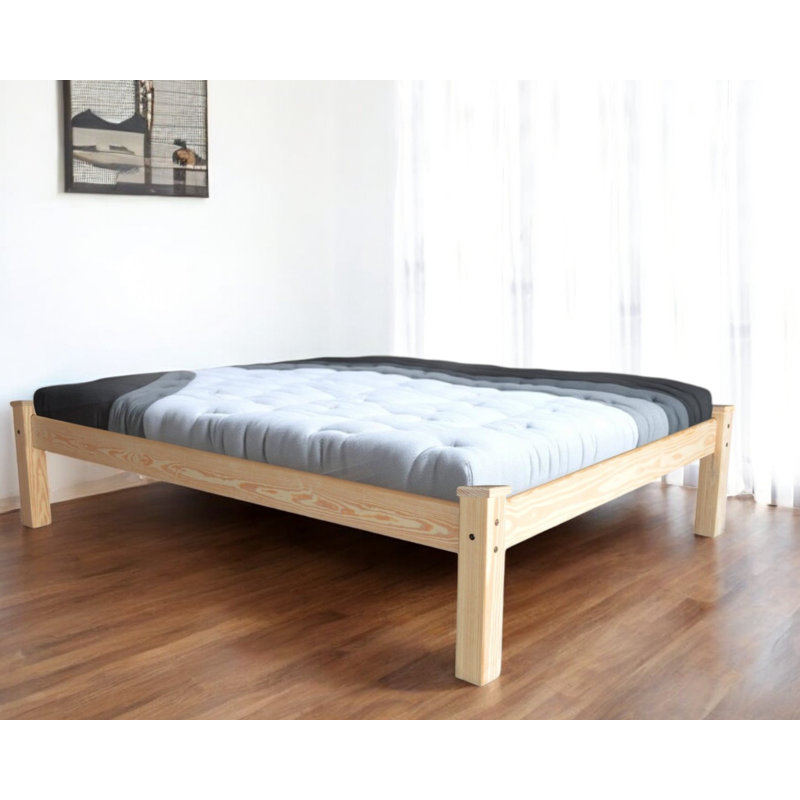 Natural Solid Wood Queen Bed Frame