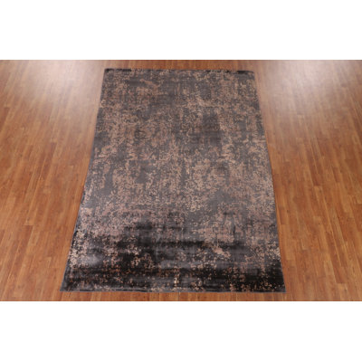Modern Abstract Oriental Area Rug 7x9