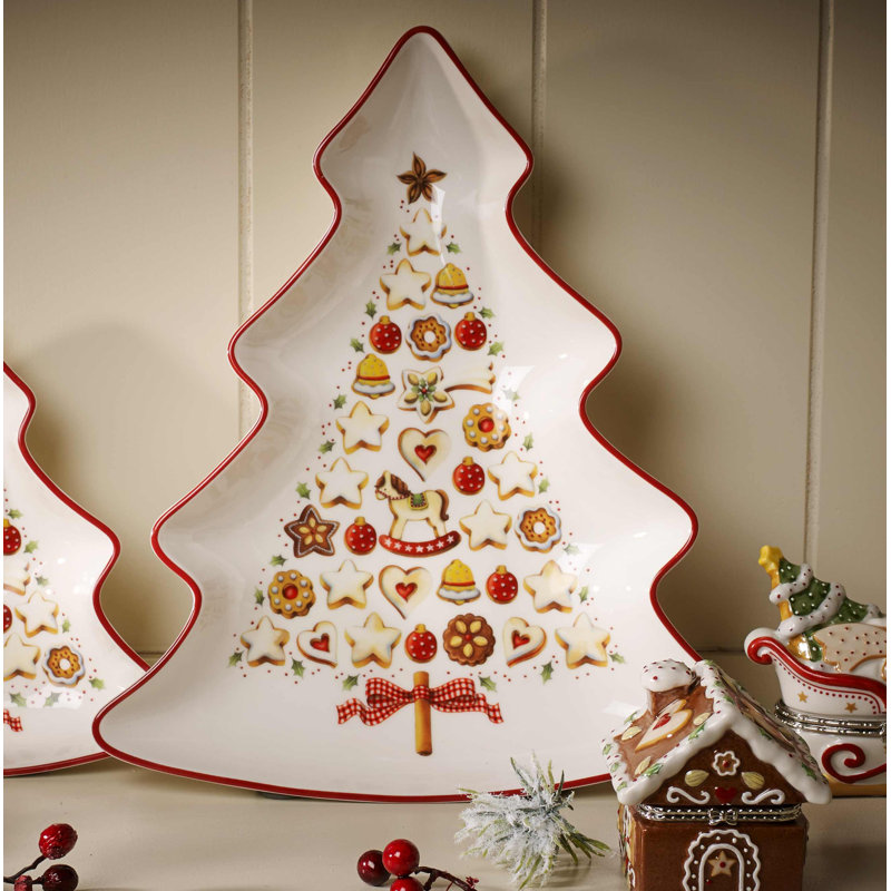 Winter Bakery Delight Tree in Platter, 10.25" H x 6" W x 0.75" D