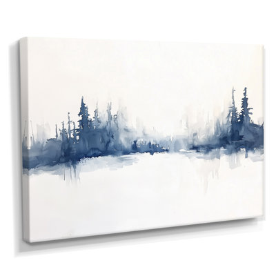 «Winter Lake Silence Landscape I», art mural paysage d'hiver