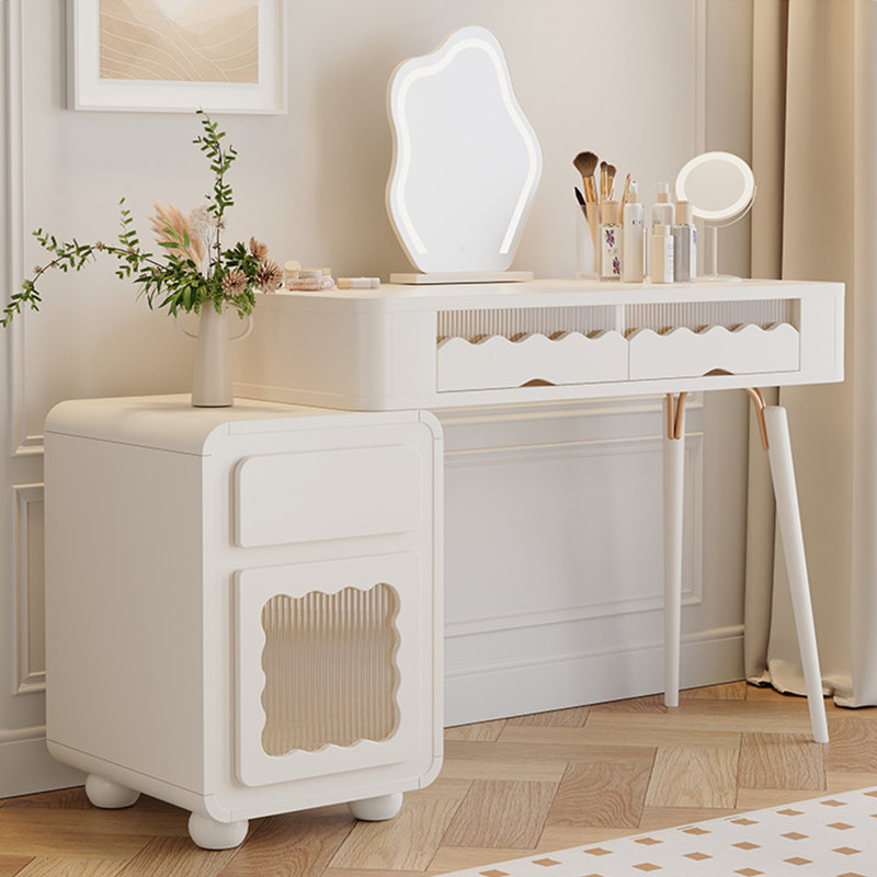 Commode simple multifonctionnelle de style crème