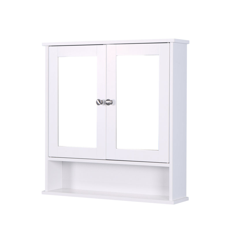 Modern Bathroom Wall Cabinet With 2 Doors - Space Saving & Practical Mirrored Front