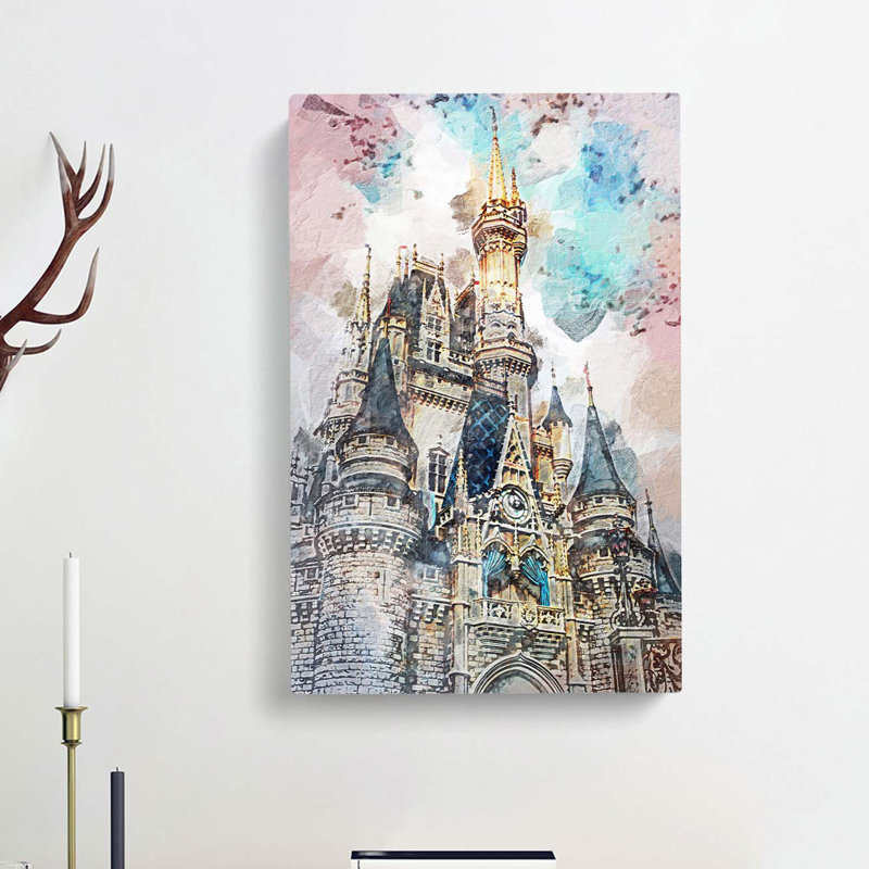 Magic Kingdom In Orlando Florida In Abstract - Wrapped Canvas, 91cm H x 60cm W x 3cm D