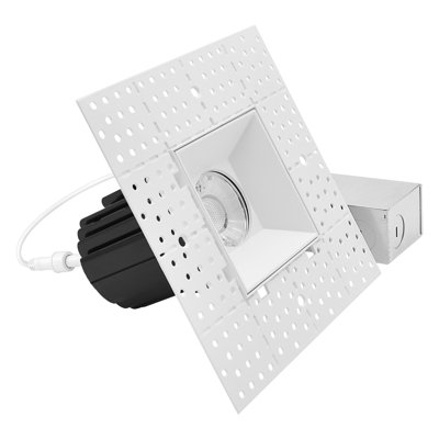 LUXRITE 3 Inch LED Recessed Trimless Spotlight With Jbox, Twist N' Lock, 5CCT, 15W, 1000LM, CRI90, 38° Beam, Dimmable, IC Rated, Wet Rated, ETL