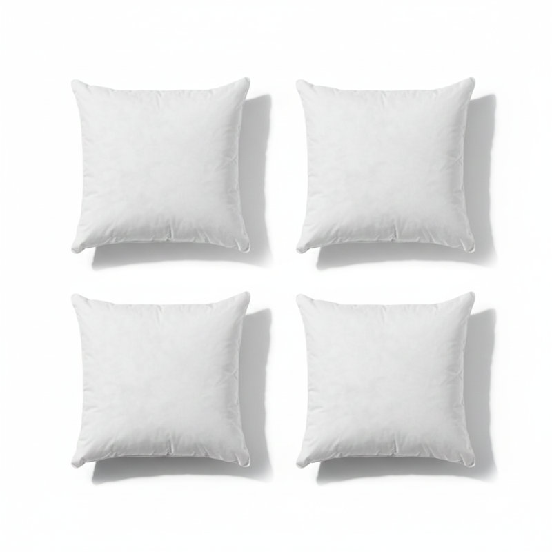 MHG Living Square Cushion Inner Pads - Cushion Insert for Indoor & Outdoor Sofa or Bed - Pack of 1,2,4, Square 40cm, 4