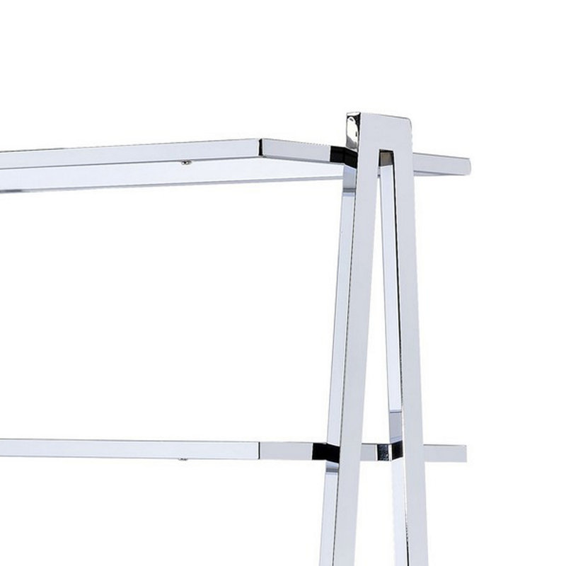 Manvel Bookcase, White/Chrome