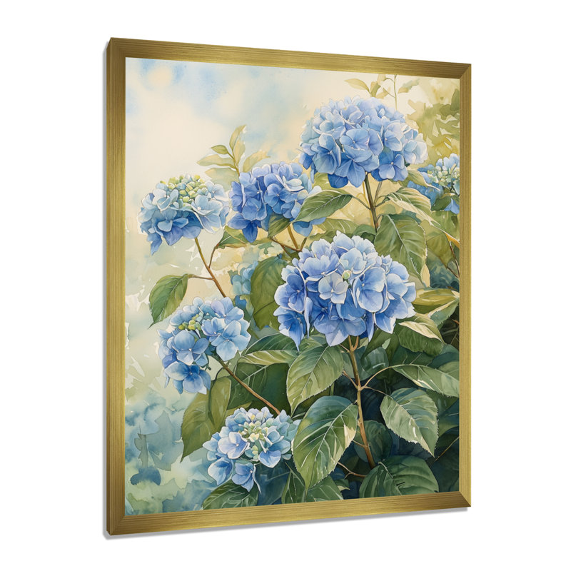 Alberta - reproduction d'art sur toile florale, H 20 po x l 12 po, Reproduction encadrée d'une seule photo, Doré