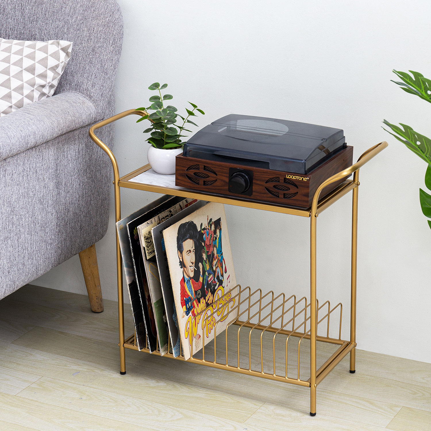 Willa Arlo™ Interiors Audio Record Player Media Shelves & Reviews | Wayfair