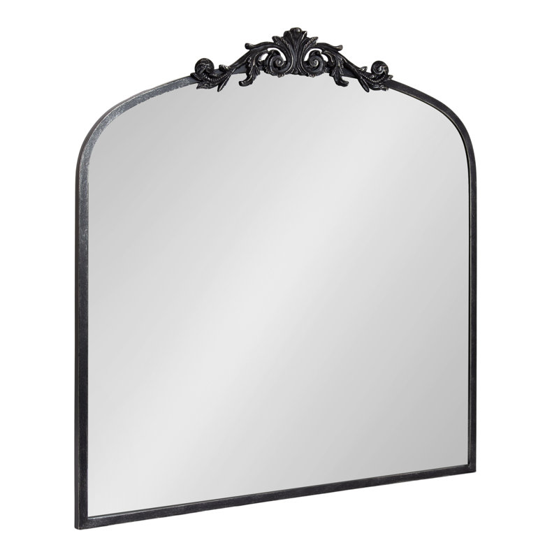 Anglo Metal Flat Mirror, Black, 30" x 28"