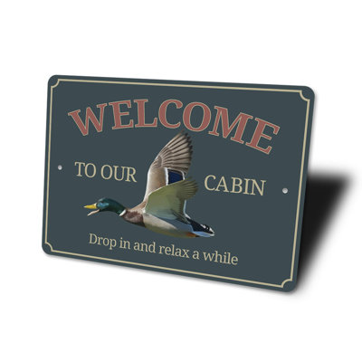 Enseigne canard en aluminium