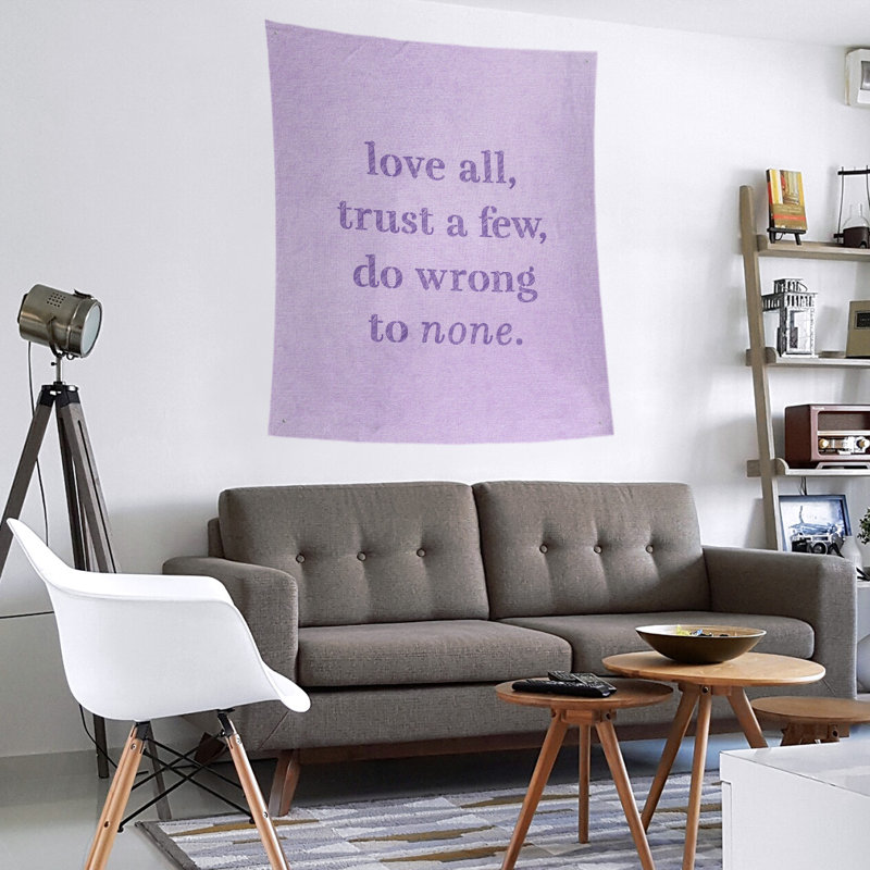 Tapisserie de polyester, pas de citation erronée, H 60 po x l 51 po, Mauve