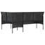 L-shaped Couch Sofa Set 5 Piece with Cushions Poly Rattan-25116269-25116268-25116177