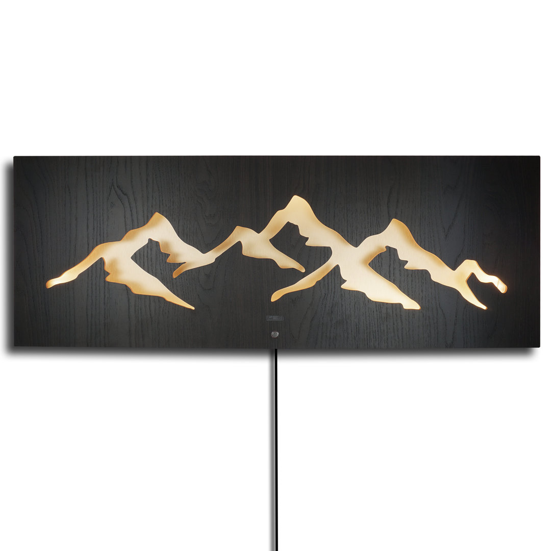 LED-Wandbild einer Berglandschaft "Montagna" mit Beleuchtung