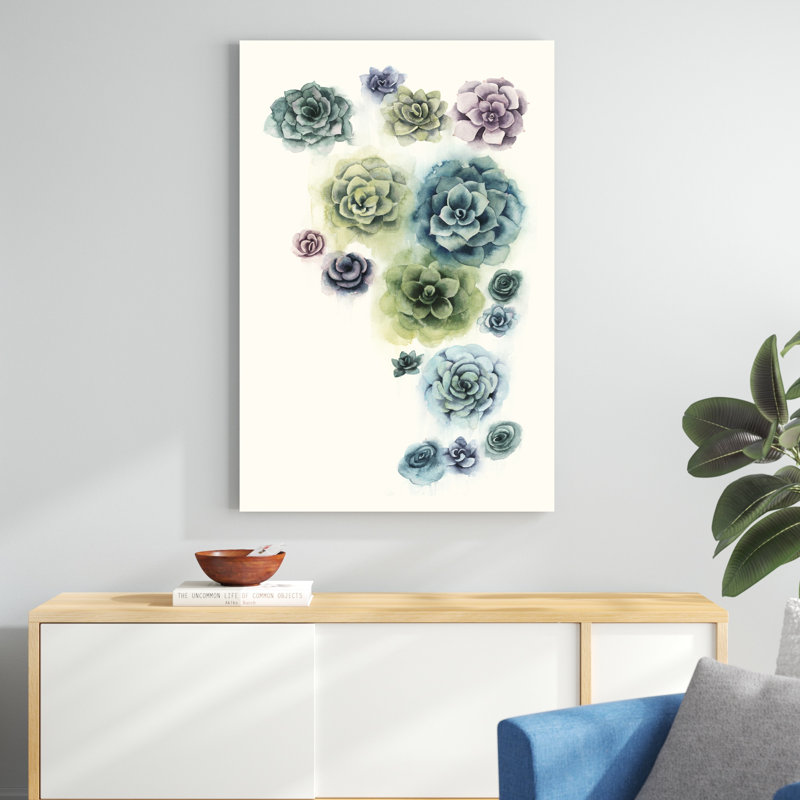 «Succulent Cluster I», peinture sur toile, H 48 po x l 32 po
